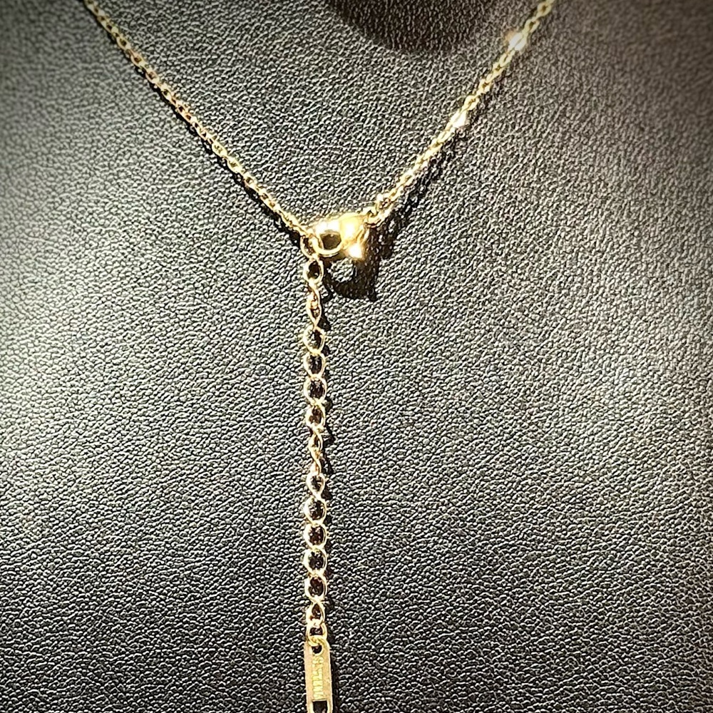 Gold and Pink Heart Pendant Necklace - Picture 5 of 5